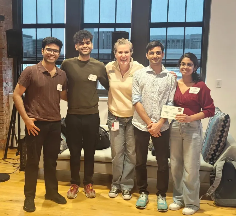 The PRGenie team at the Red Hat vLLM hackathon in Boston.